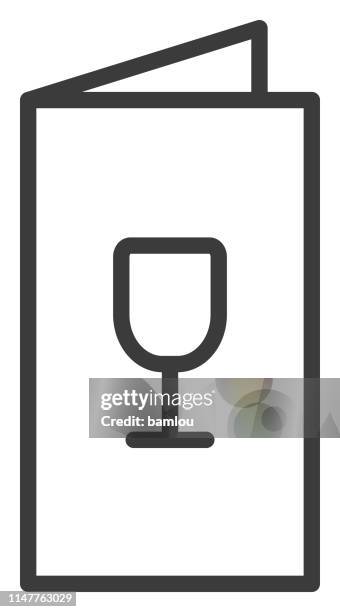icon wine card outline grey basic - cellar stock illustrations