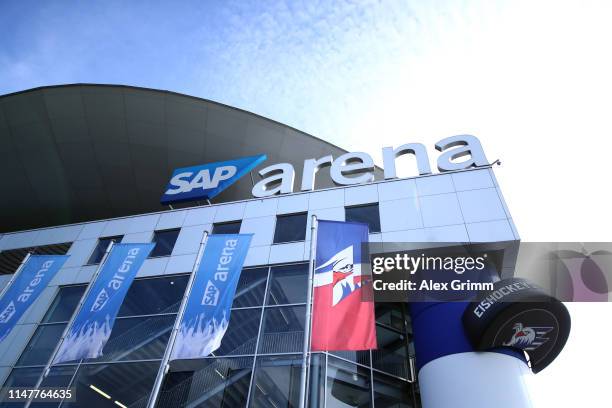 General view of the SAP Arena on May 07, 2019 in Mannheim, Germany.