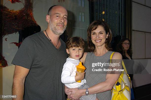 Marc Cohn, son Zachery and wife Elizabeth Vargas during "Lotsa de Casha" by Madonna Book Launch Party at Bergdorf-Goodman in New York - June 7, 2005...