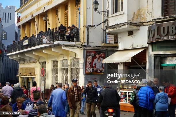 Place Petit Socco square Medina . Tangier. Morocco. North Africa. Africa.