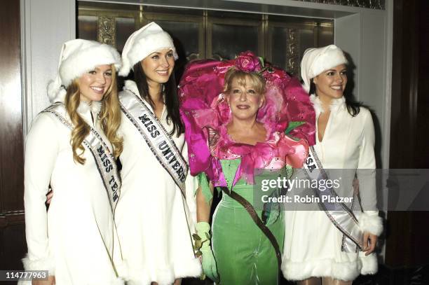 Bette Midler and Miss Teen USA, Allie LaForce, Miss Universe Natalie Glebova and Miss USA Chelsea Cooley