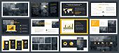 Elements of infographics for presentations templates