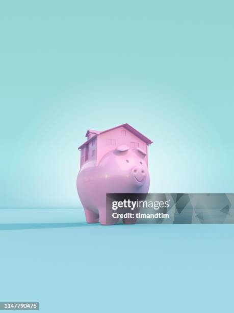 Piggy bank with a house