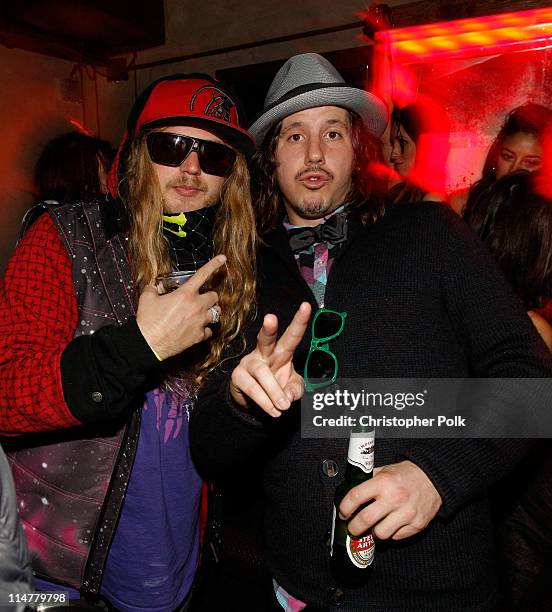 Snowboarder The Dingo and musician Cisco Adler attend Oakley at Skateland on January 24, 2010 in Park City, Utah.