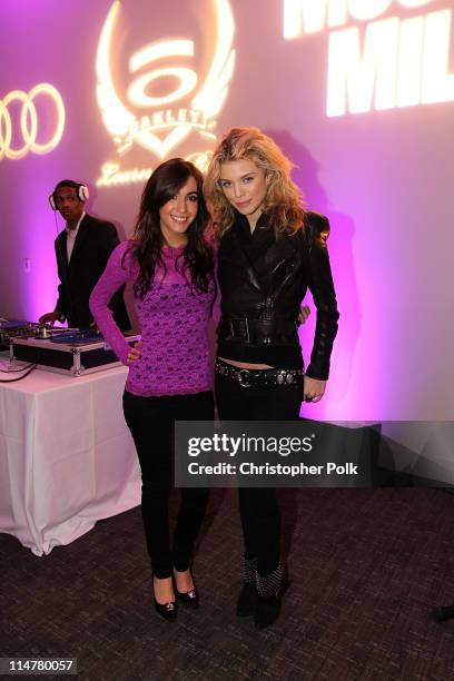 Singer/actress Kate Voegele and actress AnnaLynne McCord attend Oakley Presents "Learn to Ride" with the Audi Sportscar Experience fueled by Muscle...