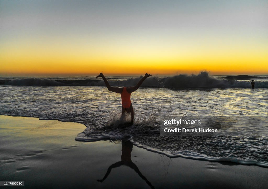 Handstand On Long Beach