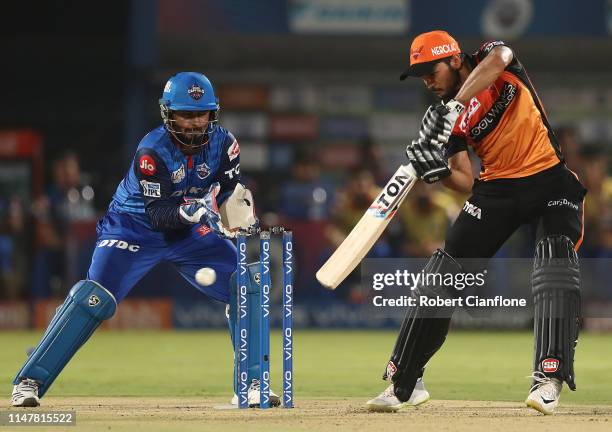 Manish Pandey of the Sunrisers Hyderabad bats during the Indian Premier League IPL Eliminator Final match between the Delhi Capitals and the...