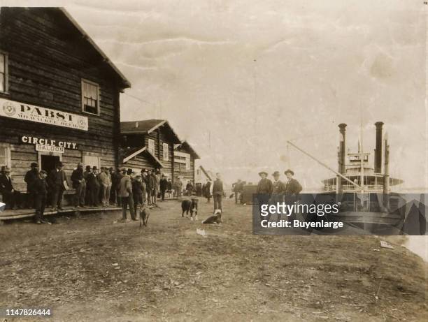 Circle City Saloon At The Docks Of Nome With Steamship.