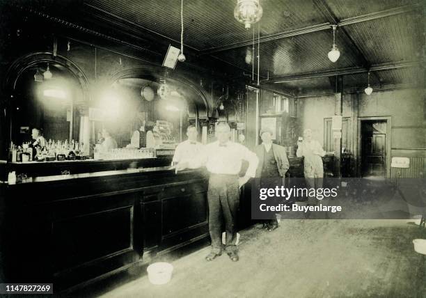 Interior Of Saloon Ca 1890S-1900S. Large Format Interior Saloon Photograph Was Taken By Home Portrait Studio, Chicago Illinois. Matt H. Kerais'...