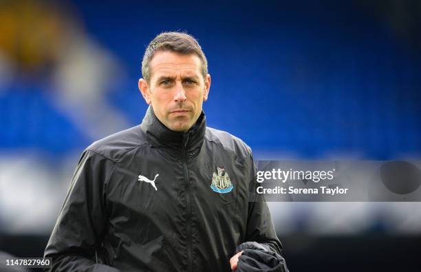 Coach Ben Dawson during the Premier League Cup Final between Everton and Newcastle United at Goodison Park on May 08, 2019 in Liverpool, England.