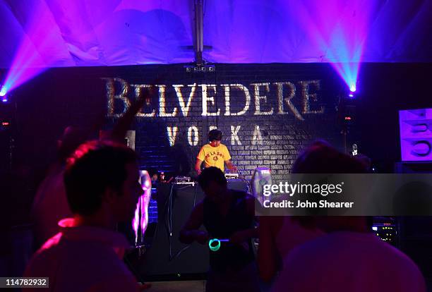 Matt Tong of Block Party attends Late Night Rehearsals by Belvedere - featuring Bloc Party, Does it offend you, yeah? And Black Kids on July 29, 2008...