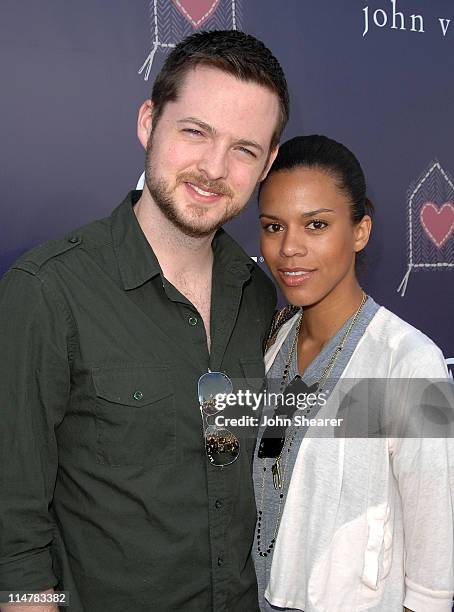 Damien Fahey and Grasie Mercedes arrive at the 7th annual Stuart House Benefit held by John Varvatos and Converse at John Varvatos Boutique on March...