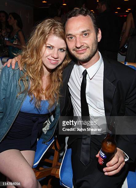 Vanessa Pracer and director Jeff Vespa attend a party for director Jennifer DeLia's new film "I Am An Island", hosted by Pink Elephant and Bud Light...