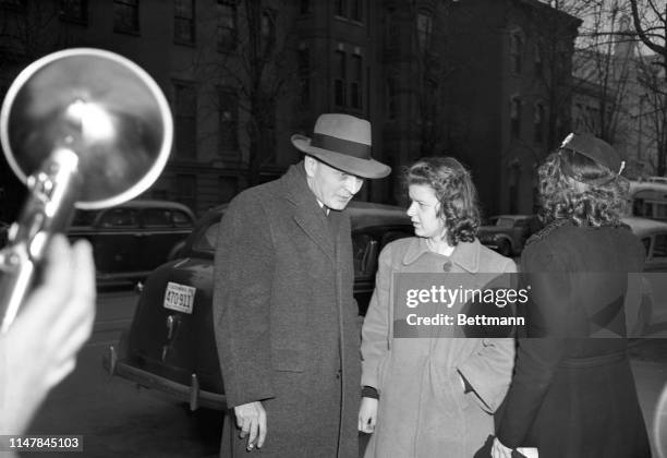 Nursemaid Loretta Frances Brozek, who was accused of abducting four-year-old Terry Taylor from her home in Charlotte, NC, is shown talking to her...