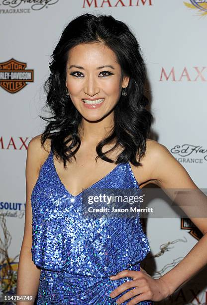 Actress Kelly Choi arrives at the 11th annual Maxim Hot 100 Party with Harley-Davidson, ABSOLUT VODKA, Ed Hardy Fragrances, and ROGAINE held at...