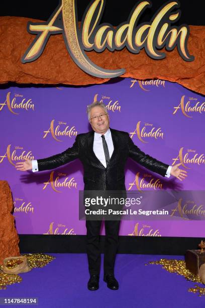 Composer Alan Menken attends the "Aladdin" gala screening at Le Grand Rex on May 08, 2019 in Paris, France.