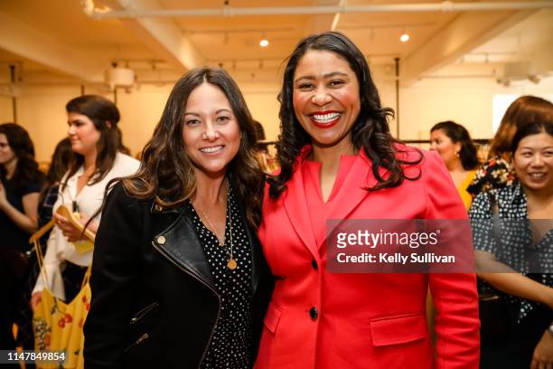 Chief Operating Officer Maureen Sullivan and San Francisco Mayor London Breed pose for a photo during the launch of Rent the Runway's West Coast...