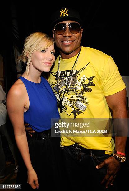 Singers Natasha Bedingfield and L.L. Cool J during the 2008 Teen Choice Awards at Gibson Amphitheater on August 3, 2008 in Los Angeles, California.