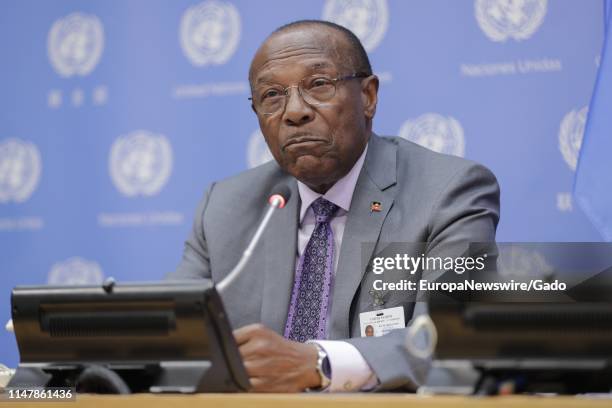 Molwyn Joseph, Minister of Environment of Antigua and Barbuda, at the United Nations in New York City, New York, April 30, 2019.