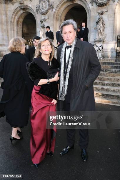 Carol-Anne Hartpence and her husband Patrick de Carolis attend the 350th Anniversary Gala : Outside Arrivals At Opera Garnier on May 08, 2019 in...
