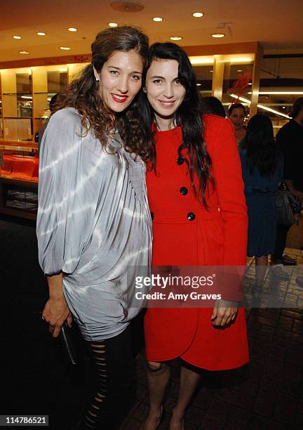 Leah Forester and Shiva Rose attend the Launch of Barron Duquette's 15 Minutes at Fred Segal on October 7, 2008 in Santa Monica, California.