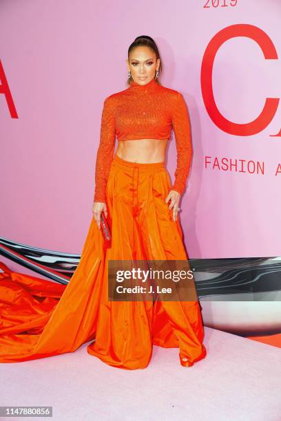 Jennifer Lopez arrives at the CFDA Fashion Awards on June 3, 2019 in New York City.