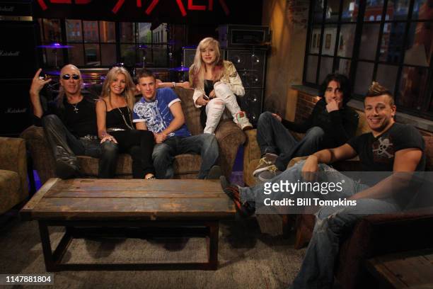 October 2009]: Dee Snider of Twisted Sister on set at A&E TV promoting the reality show about his family. Pictured with him are his wife and...