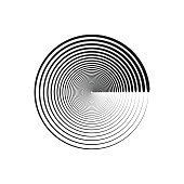 Concentric circle line ring background
