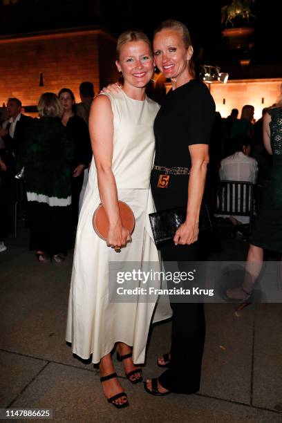 Pia Knoll and Sabine Nedelchev during the Max Mara Resort 2020 Fashion Show at Neues Museum on June 3, 2019 in Berlin, Germany.