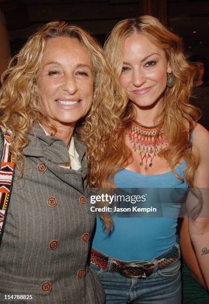 Ann Dexter-Jones and Drea de Matteo during Olympus Fashion Week Spring 2007 - Charlotte Ronson - Front Row and Backstage at The Chemists Club in New...