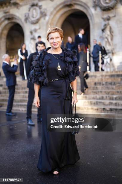 Laurence Parisot attends the 350th Anniversary Gala : Outside Arrivals At Opera Garnier on May 08, 2019 in Paris, France.