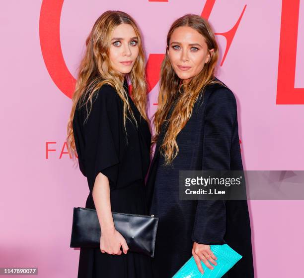 Mary Kate Olsen and Ashley Olsen at CFDA awards on June 3, 2019 in New York City