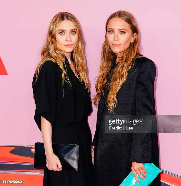 Mary Kate Olsen and Ashley Olsen at CFDA awards on June 3, 2019 in New York City
