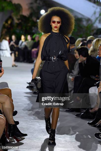 Model walks the runway during Louis Vuitton Cruise 2020 on May 8, 2019 in New York, USA.