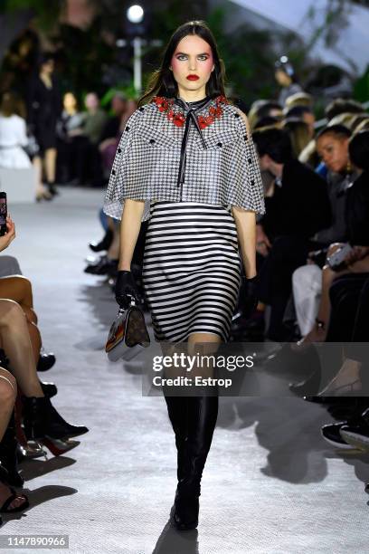 Model walks the runway during Louis Vuitton Cruise 2020 on May 8, 2019 in New York, USA.