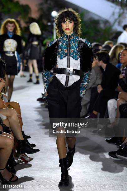 Mica Argañaraz walks the runway during Louis Vuitton Cruise 2020 on May 8, 2019 in New York, USA.