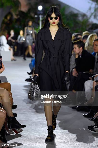 Model walks the runway during Louis Vuitton Cruise 2020 on May 8, 2019 in New York, USA.