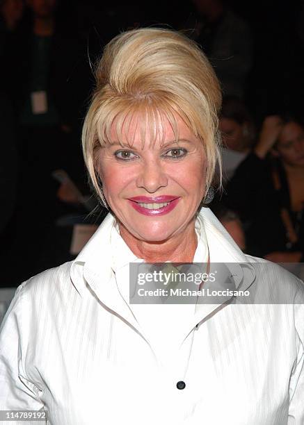 Ivana Trump during Olympus Fashion Week Spring 2007 - Rosa Cha - Front Row and Backstage at The Tent, Bryant Park in New York City, New York, United...