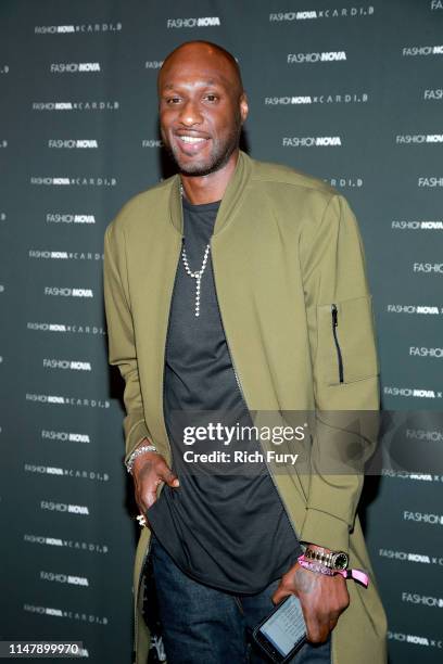 Lamar Odom attends the Fashion Nova x Cardi B Collection Launch Party at Hollywood Palladium on May 08, 2019 in Los Angeles, California.