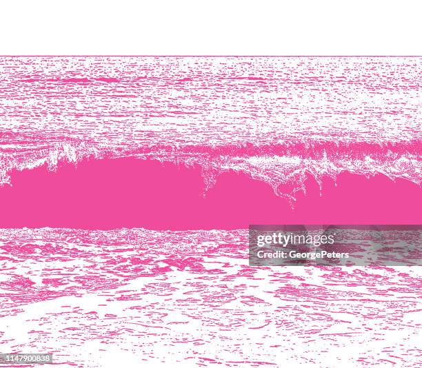 stipple vector of a wave and surf - ocean waves crashing stock illustrations