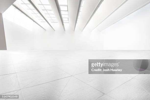 futuristic empty room, 3d rendering - hintergründe modern büro stock-fotos und bilder