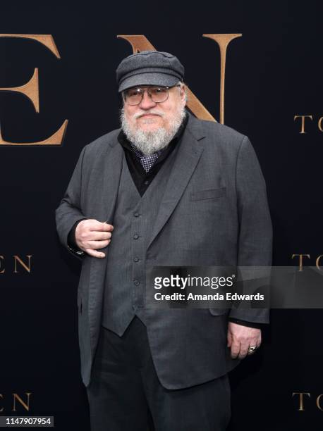 George R. R. Martin arrives at the LA Special Screening of Fox Searchlight Pictures' "Tolkien" at the Regency Village Theatre on May 08, 2019 in...