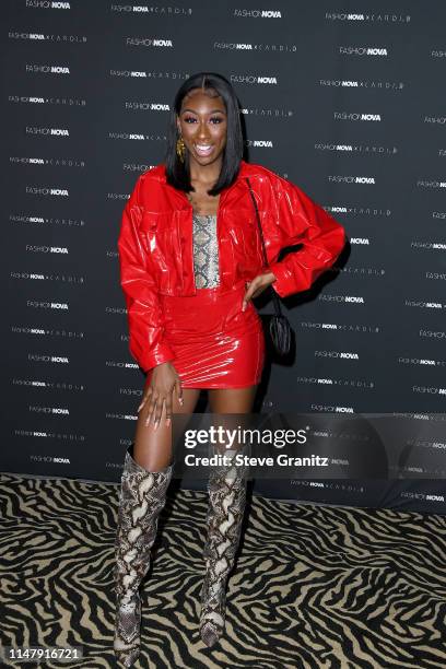 Lala Milan attends the Fashion Nova x Cardi B Collection Launch Party at Hollywood Palladium on May 08, 2019 in Los Angeles, California.