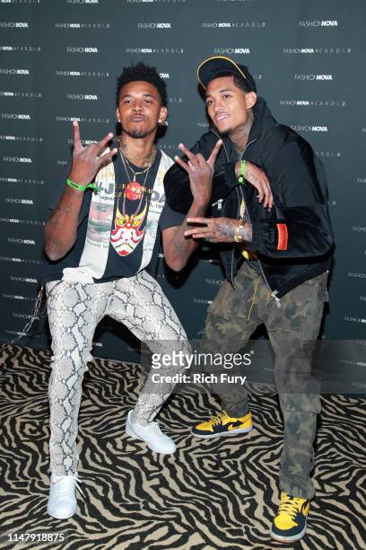 Nick Young and Jordan Clarkson attend the Fashion Nova x Cardi B Collection Launch Party at Hollywood Palladium on May 08, 2019 in Los Angeles,...