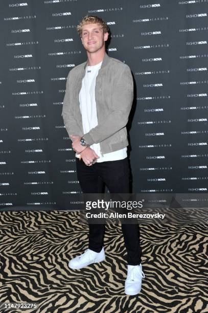 Logan Paul attends Fashion Nova x Cardi B Collection launch party at Hollywood Palladium on May 08, 2019 in Los Angeles, California.