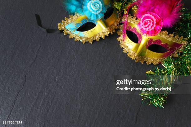 carnival mask or masquerade mask - mardi gras background stock pictures, royalty-free photos & images