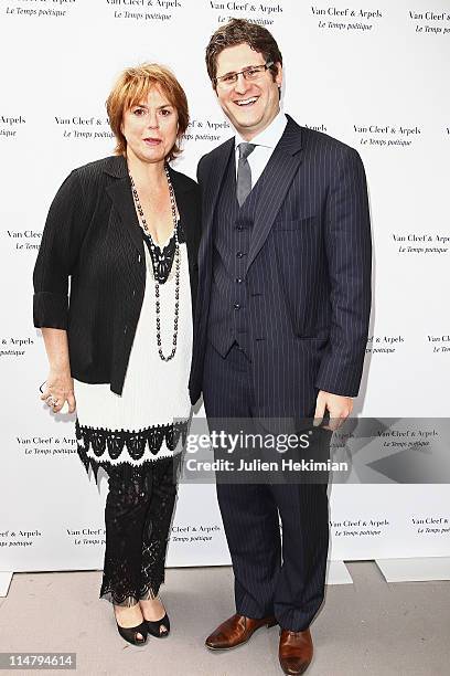 Thomas Adan and Marie Girardot attend the Van Cleef & Arpels Flagship Opening Cocktail Place Vendome on May 26, 2011 in Paris, France.