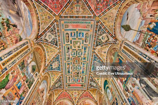 Italy. Tuscany. Siena. Siena Cathedral. The Piccolomini Library.
