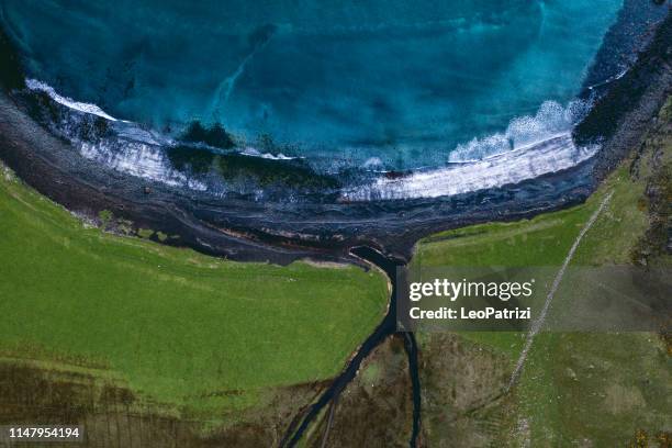 talisker bay beach - scotland beach stock pictures, royalty-free photos & images