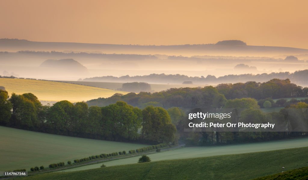View towards the Ridgeway from Knap Hill, Wiltshire
